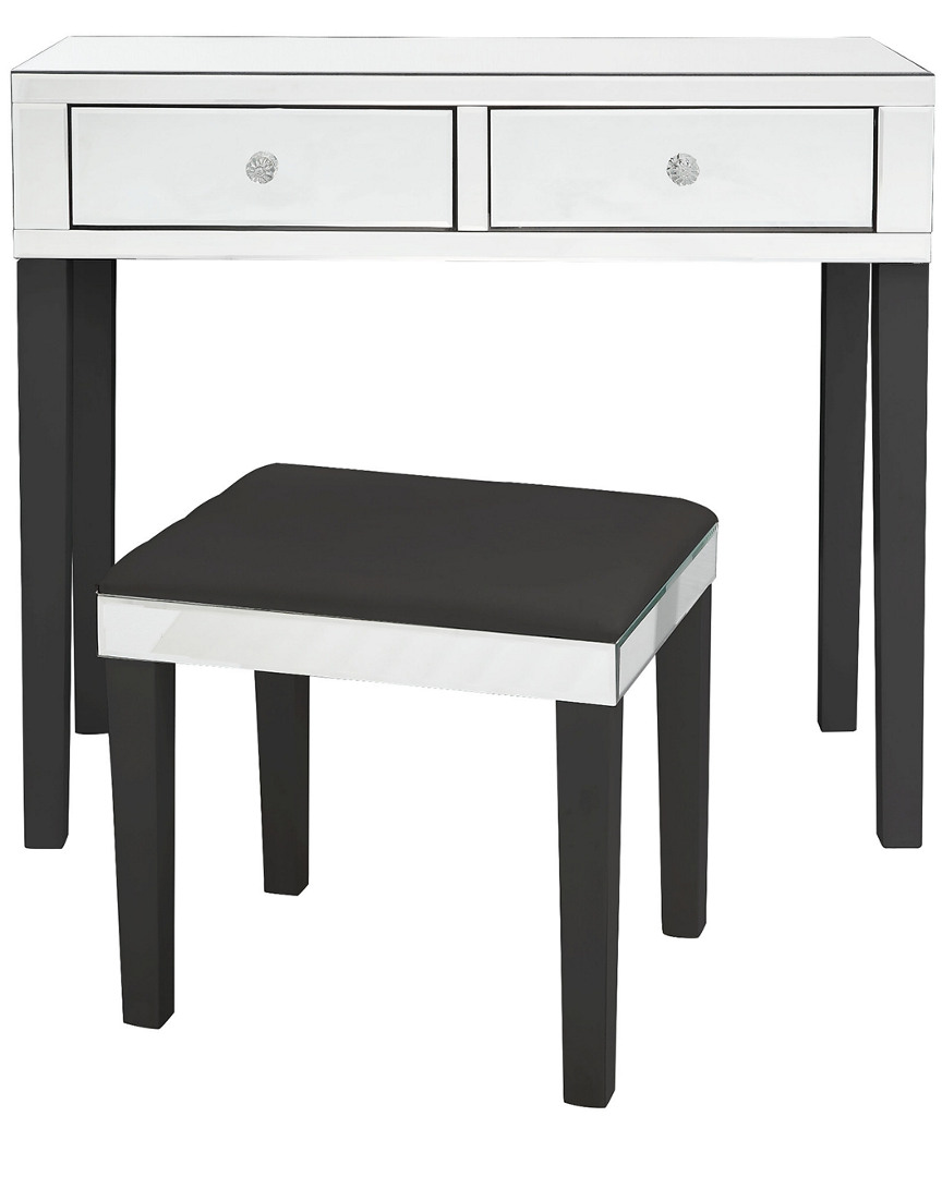 Inspired Home Milano Vanity Table & Stool Set