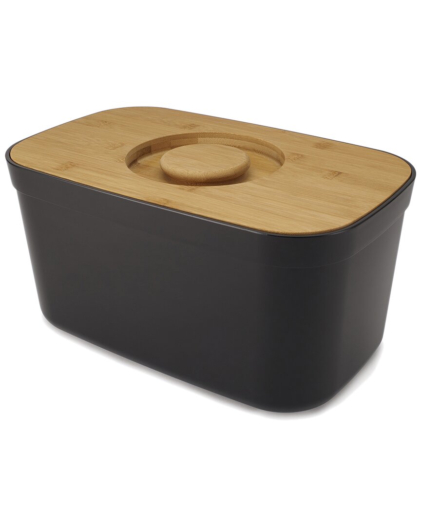 Joseph Joseph Bread Bin With Cutting Board Lid In Black