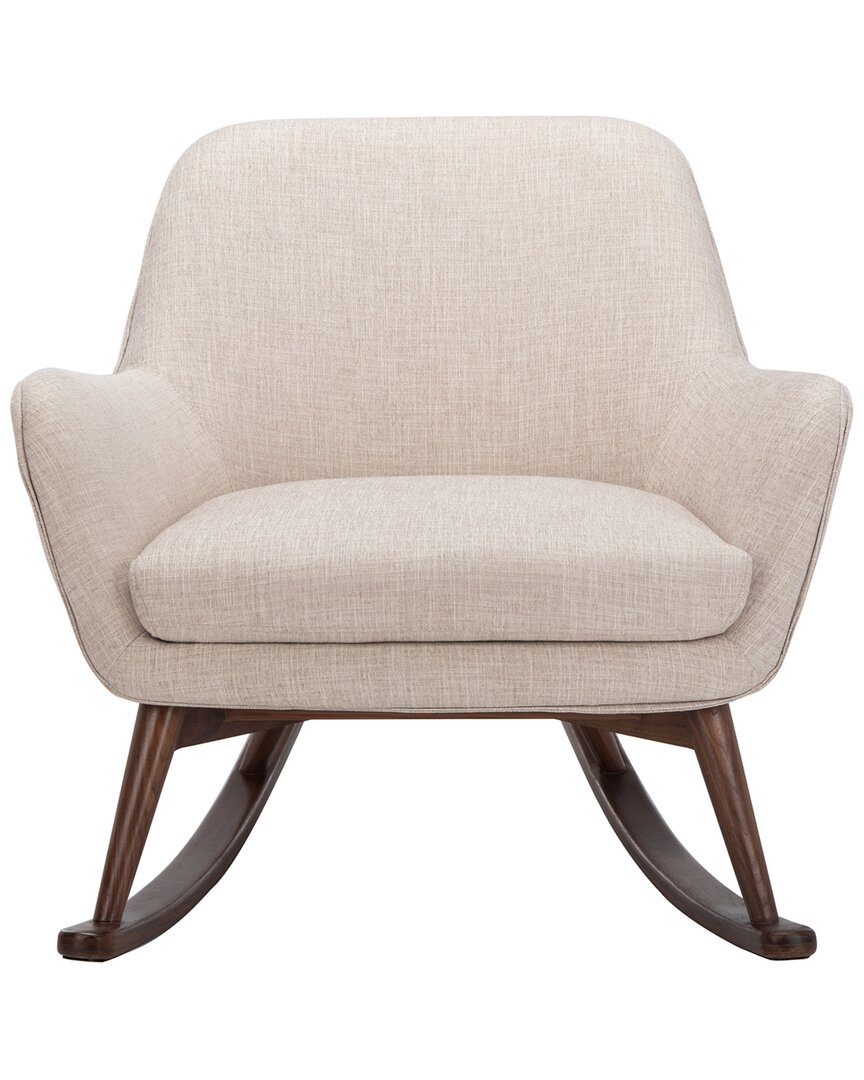 Safavieh Couture Mack Mid Century Rocking Chair In Oatmeal
