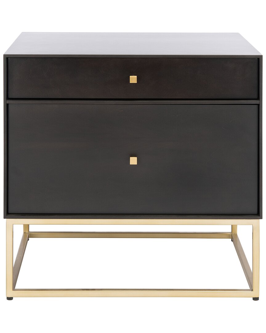 Safavieh Couture Adelyn 2 Drawer Nightstand In Black