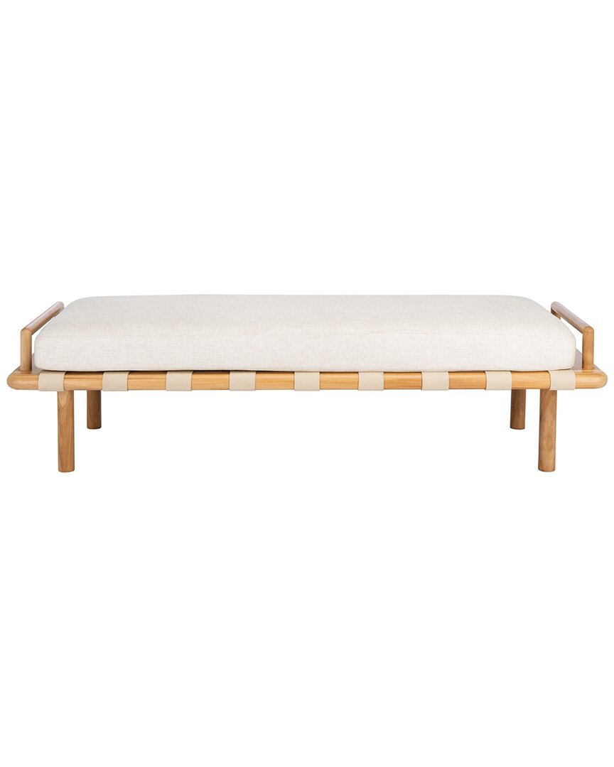 Shop Safavieh Couture Constantine Teak Bench In Natural