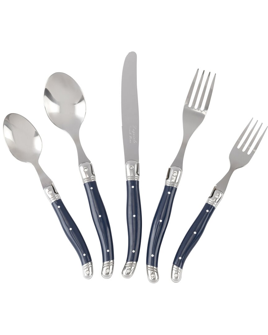 French Home Laguiole 20pc Stainless Steel Flatware Set In Blue