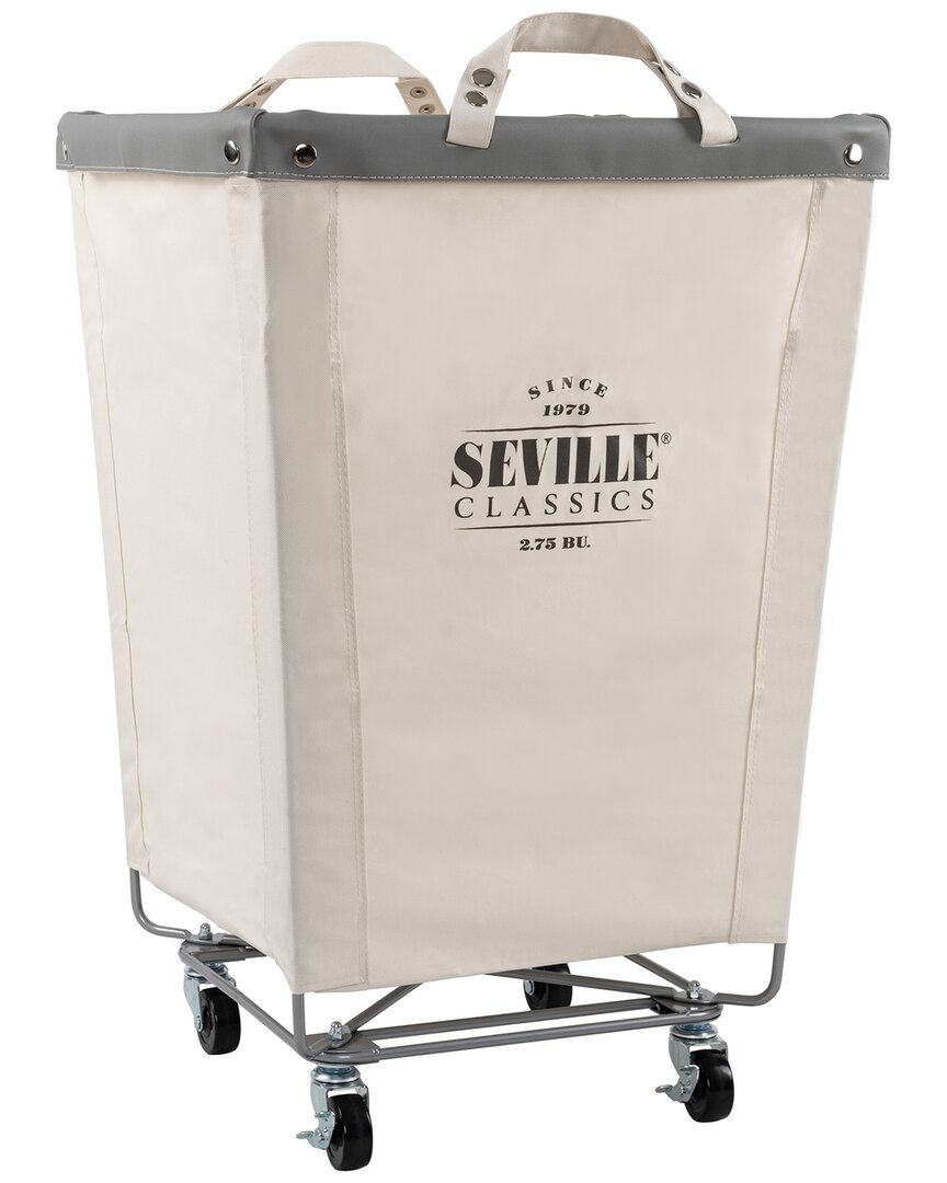 Seville Classics Rolling Laundry Hamper