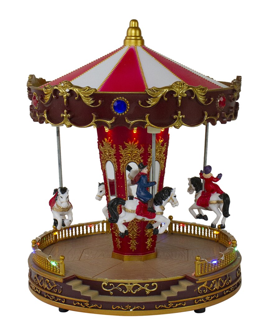 NORTHLIGHT NORTHLIGHT 11IN LED LIGHTED & ANIMATED CHRISTMAS CAROUSEL