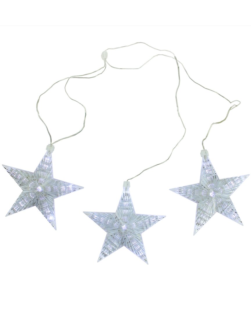 Shop Northlight 3 White Led Cascading Snowfall Star Christmas Lights