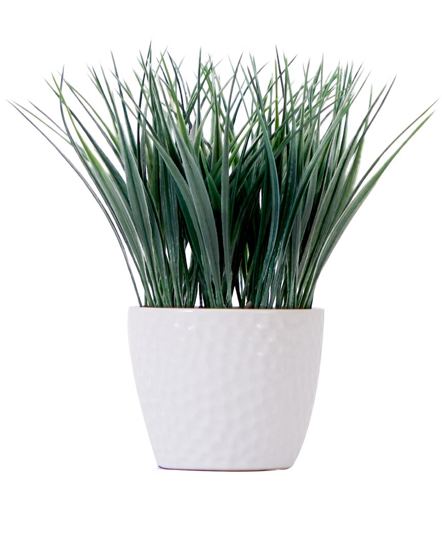Nearly Natural 9in Artificial Grass Plant With Decorative Planter In Green