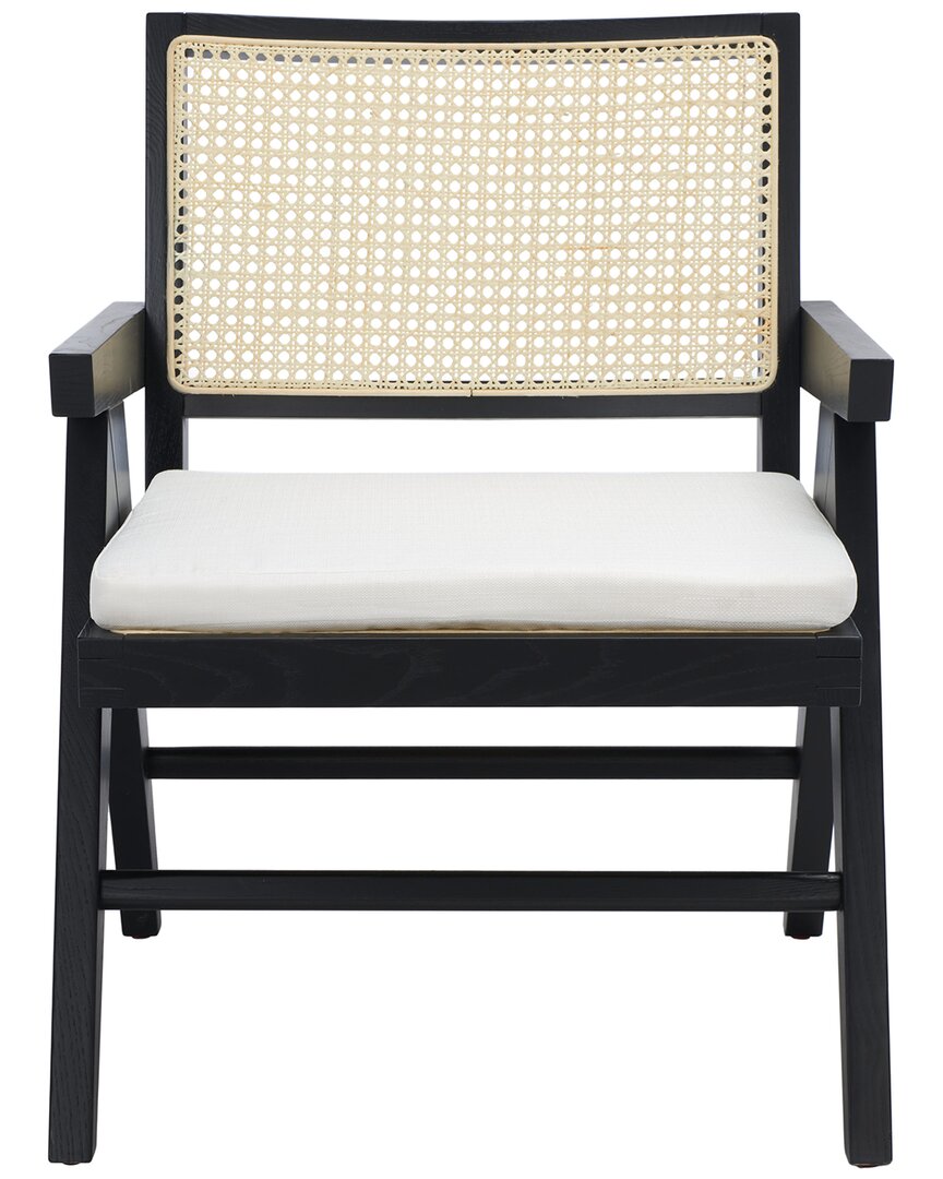 Safavieh Couture Colette Rattan Accent Chair In Black