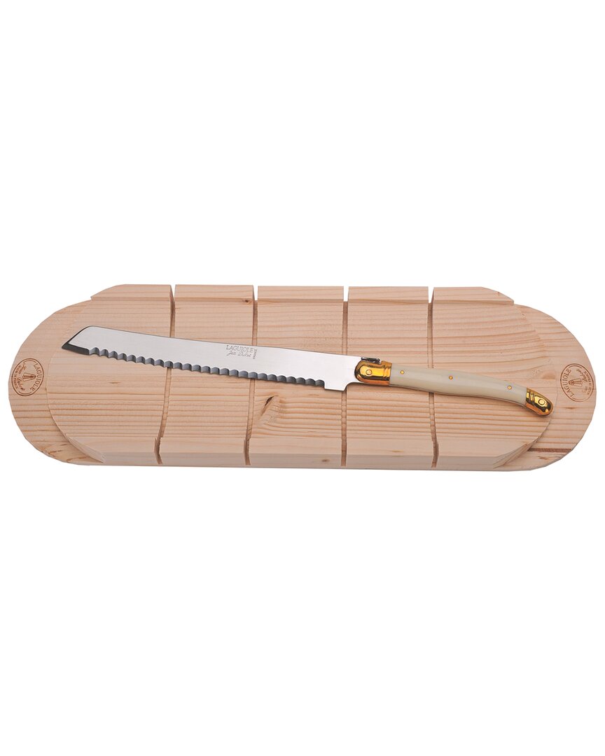 Jean Dubost Laguiole 2pc Knife & Baguette Board Set