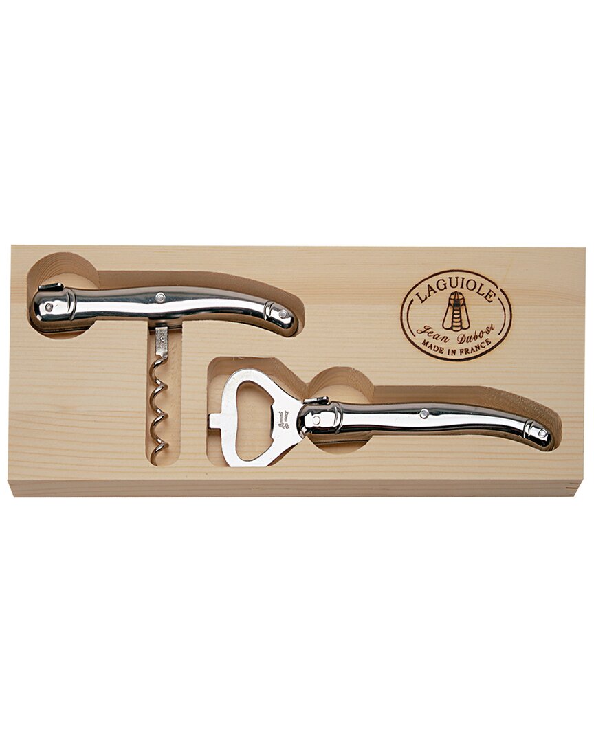 Jean Dubost Laguiole 2pc Corkscrew Set In Gray