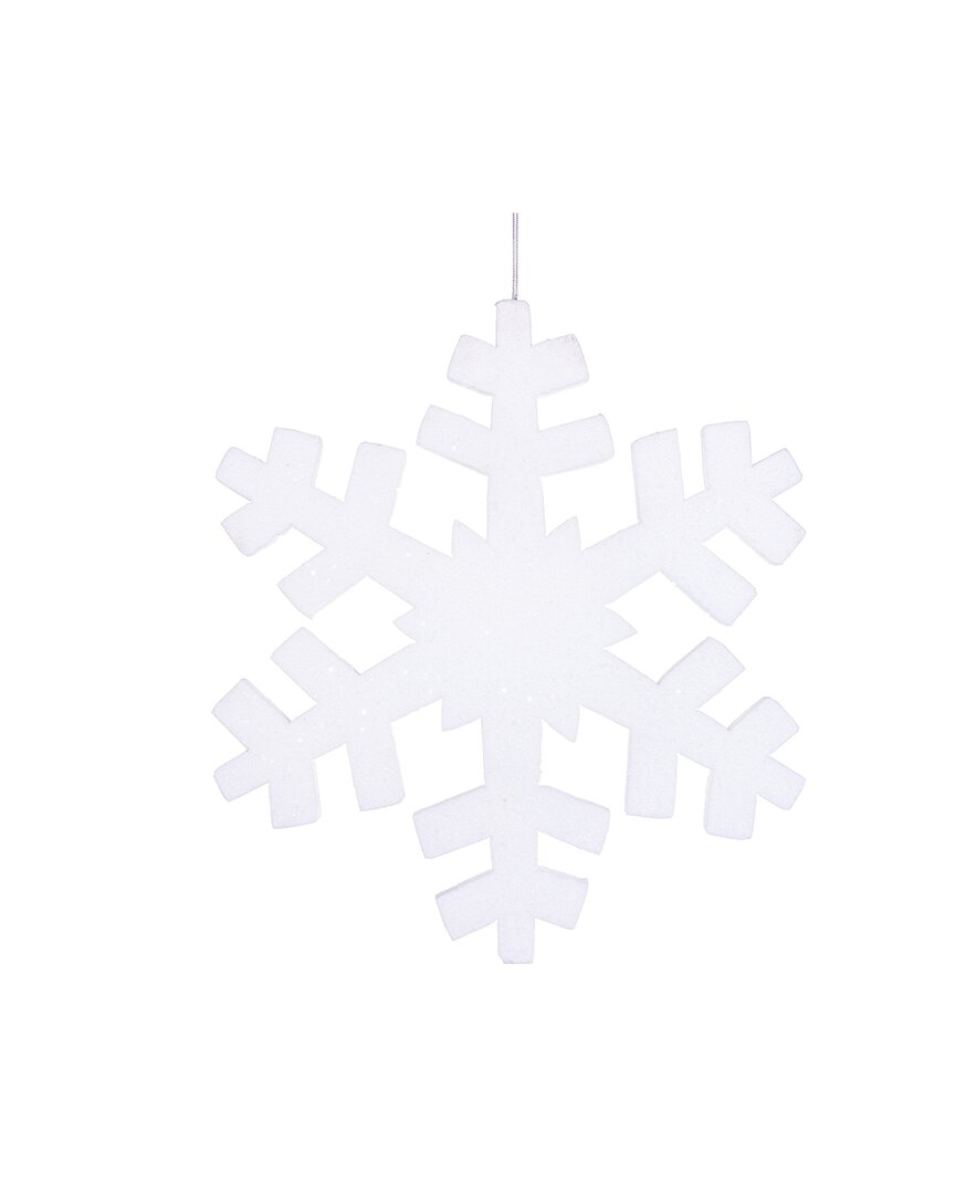 Vickerman 18in White Glitter Snowflake Ornament