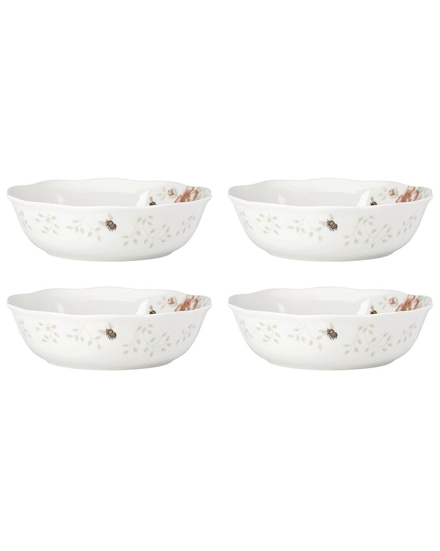 Lenox Butterfly Meadow Soup Bowls, Set Of 4 In White
