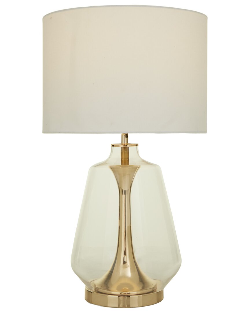 Cosmoliving By Cosmopolitan Glass Transparent Base Table Lamp In Gold