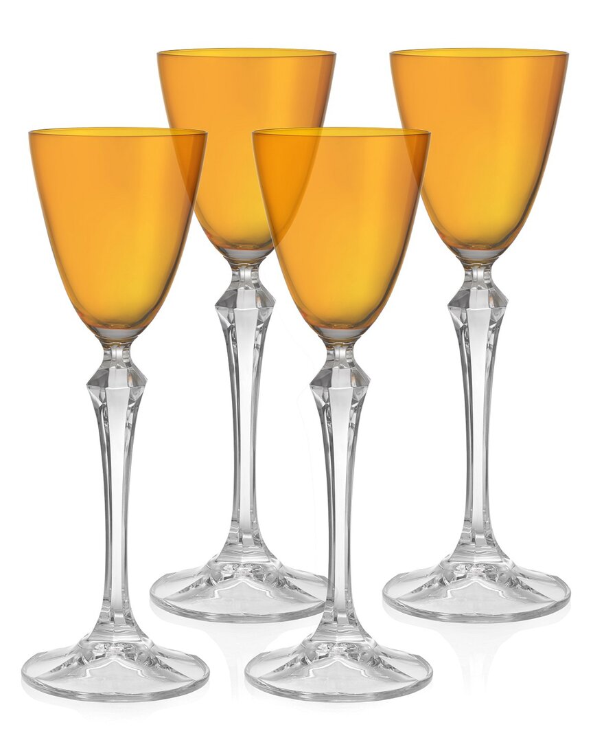 Barski Set Of 4 Vivid 3oz Liquor Glasses In Multi