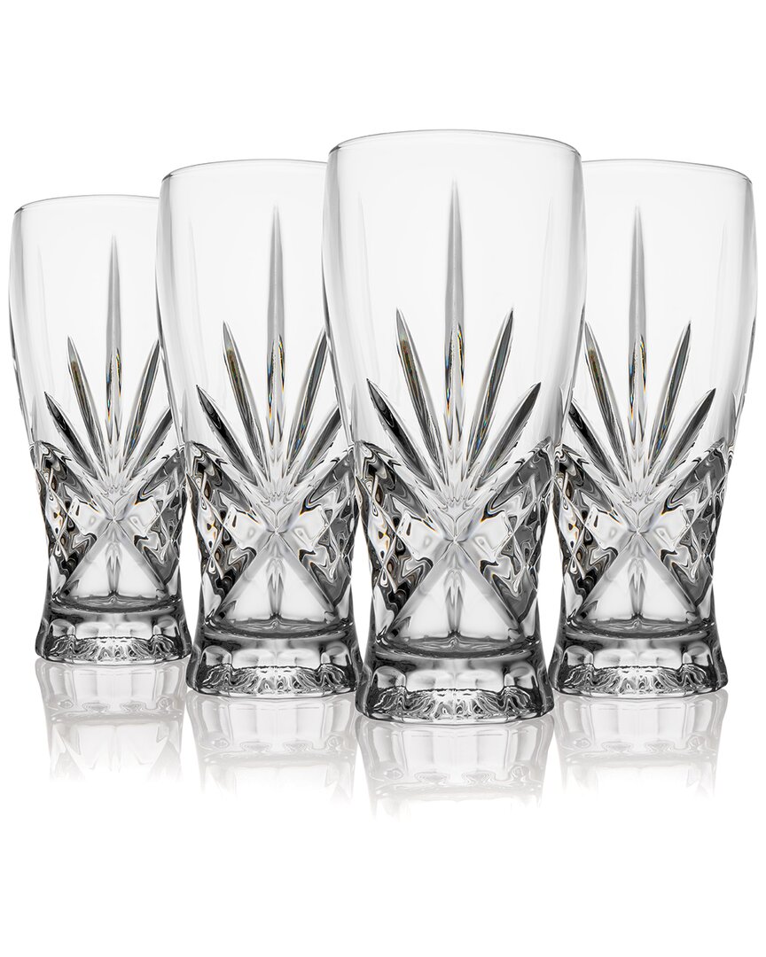 Godinger Set Of 4 Dublin Crystal Pint Glasses