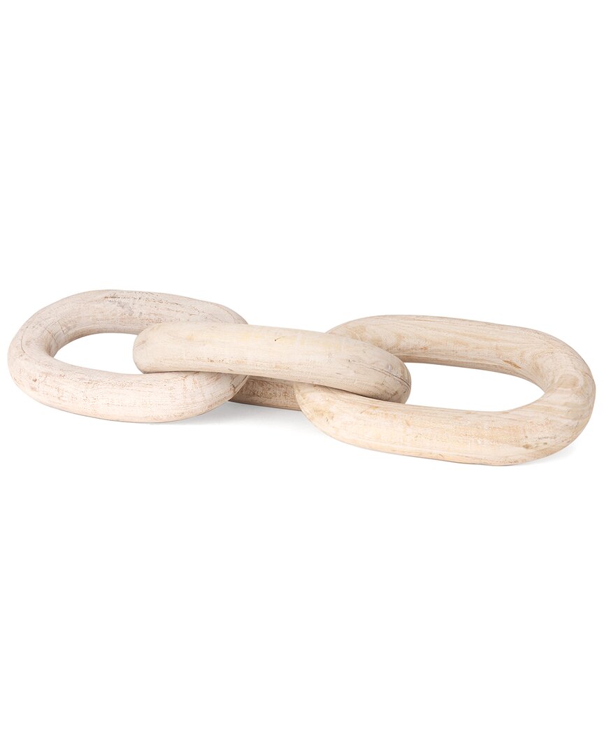 Mercana Tayla Large Blonde Wood Chain Link