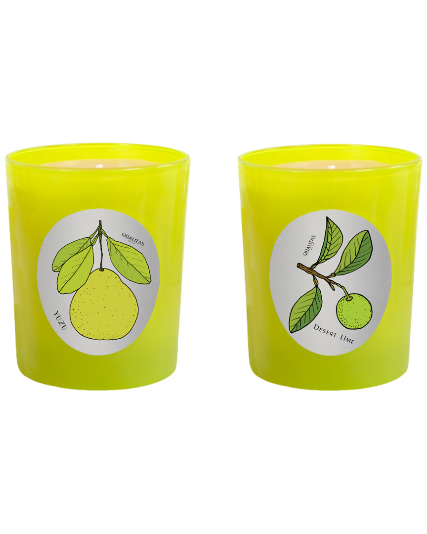 Qualitas Candles Set Of 2 Yuzu & Desert Lime Candles