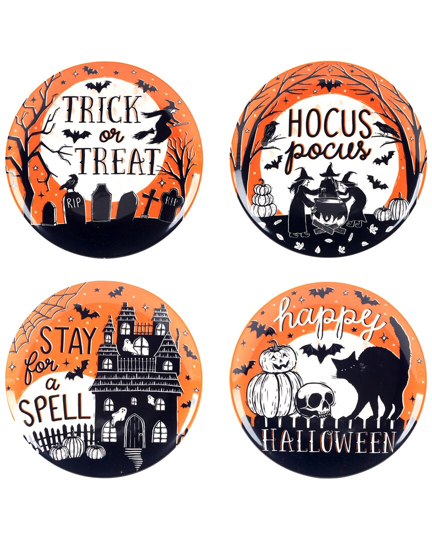 Certified International Hocus Pocus Set Of 4 Salad Plates