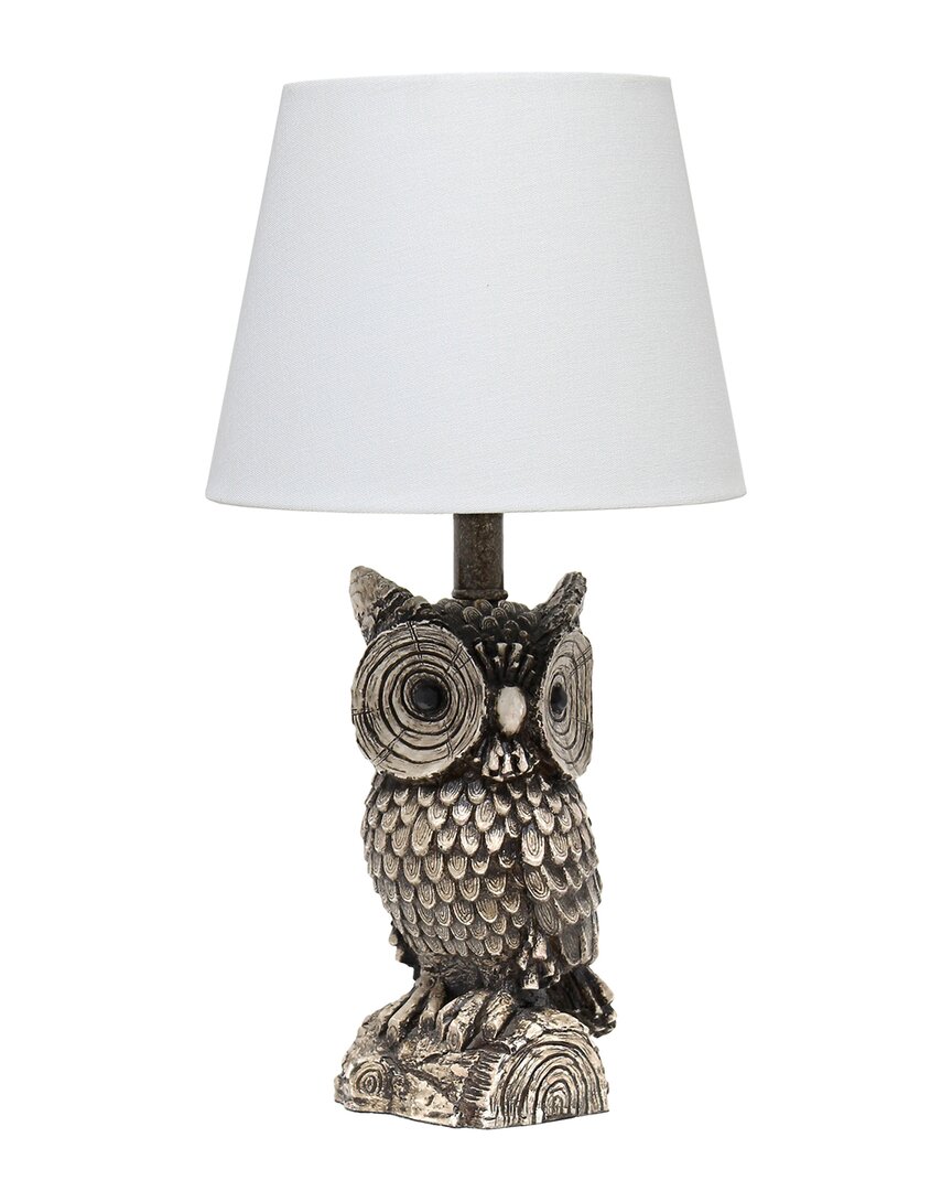 Lalia Home Woodland 19.85in Contemporary Night Owl Lamp