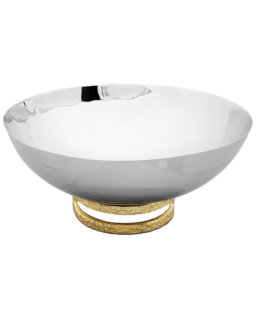 Alice Pazkus 6in Stainless Steel Bowl With Loop Base In Silver