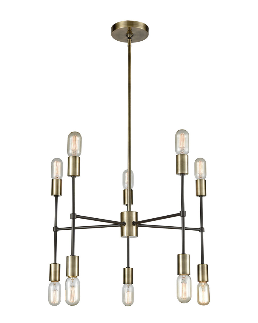 Artistic Home & Lighting Up Down Century 10 Light Chandelier In Gold