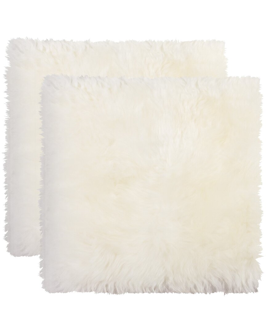 Natural Group Pack Of 2 New Zealand Sheepskin Chair Seat Pad