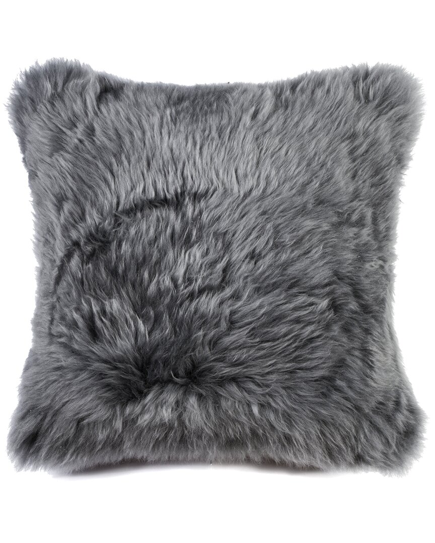 Natural Group New Zealand Sheepskin Pillow In Grey