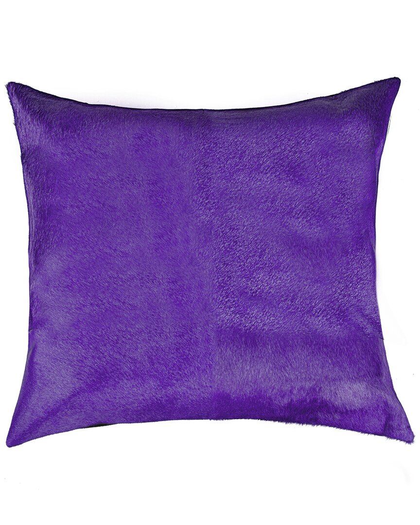 Natural Group Torino Cowhide Pillow In Purple