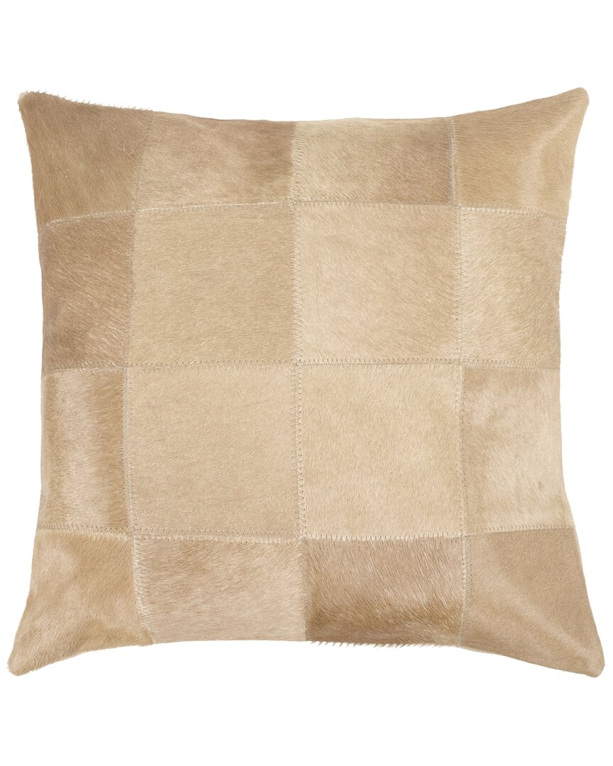 Natural Group Torino Patchwork Cowhide Pillow In Brown