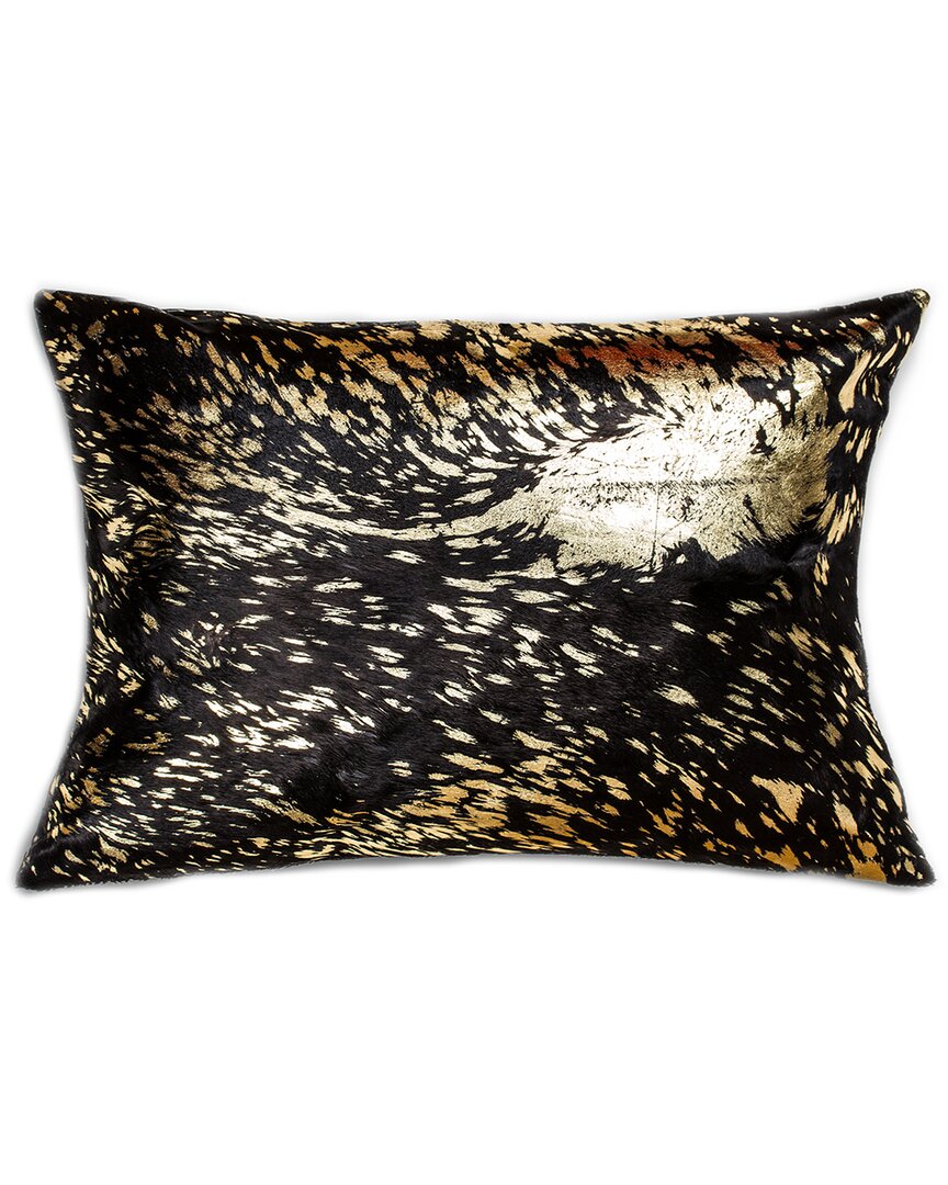 Natural Group Torino Scotland Cowhide Pillow In Gold