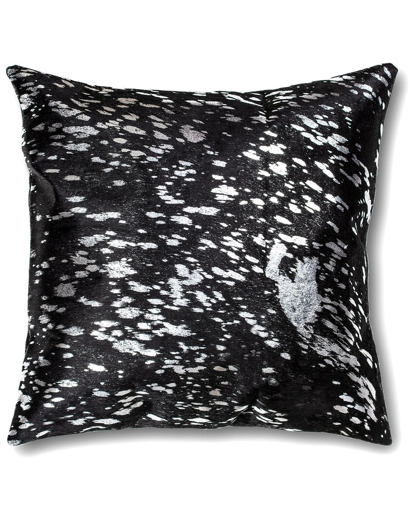 Natural Group Torino Scotland Cowhide Pillow In Black