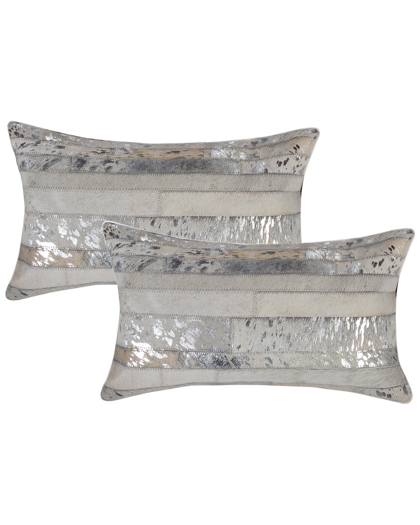 Natural Group Pack Of 2 Torino Madrid Pillow In Grey