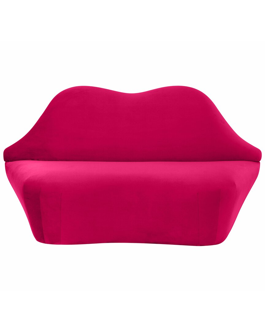 Tov Lips Pink Velvet Settee