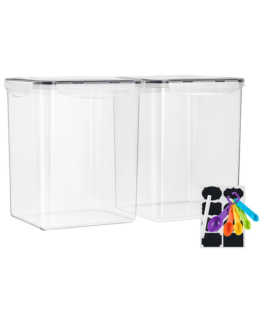 Sorbus Pack Of 2 Airtight Food Storage Containers In Clear