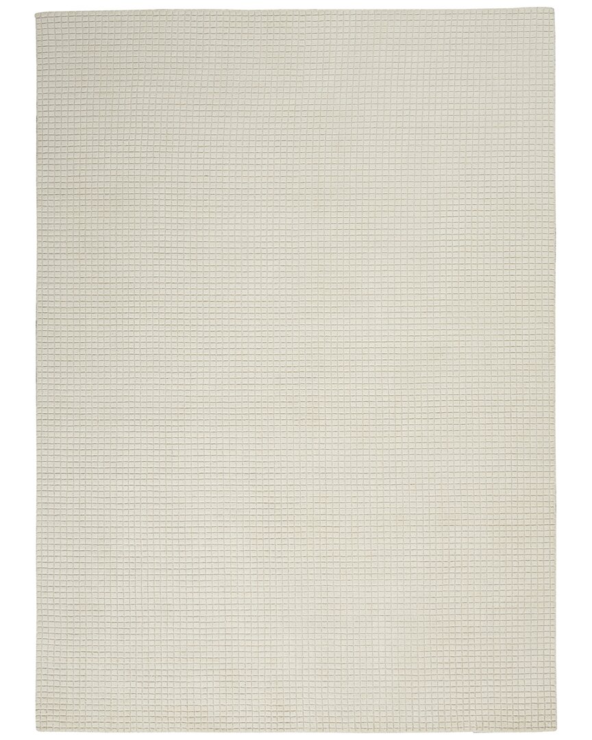 Calvin Klein Pretoria Modern Indoor Mohair Wool Area Rug In Ivory
