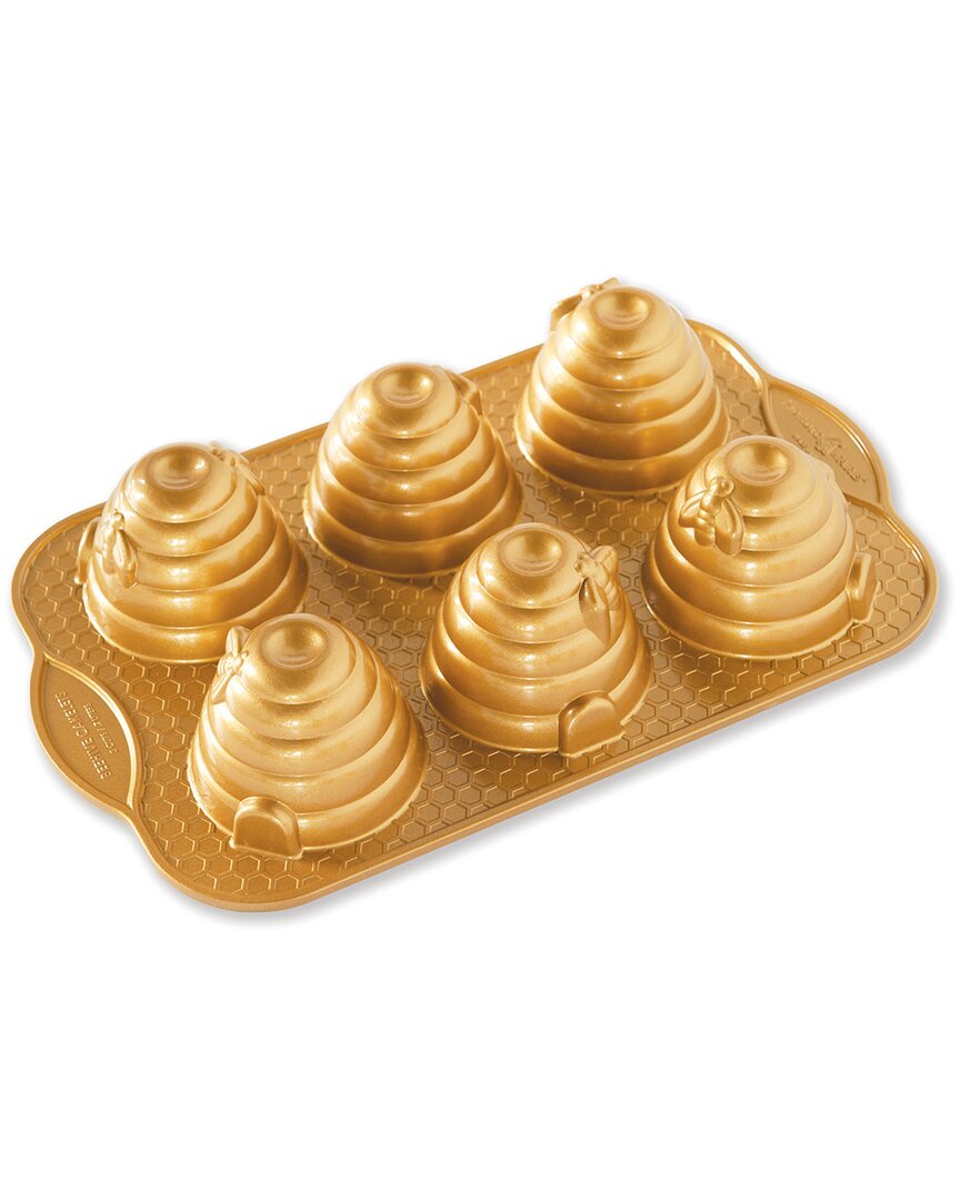 Nordic Ware Beehive Cakelets Pan In Gold