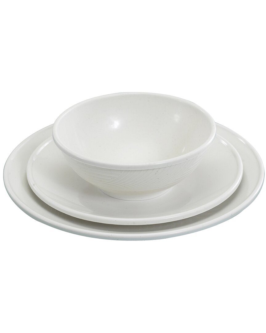 Nordic Ware Discontinued  Dinnerware 3 Pc Set - 10 & 8 Plates Bowl In White