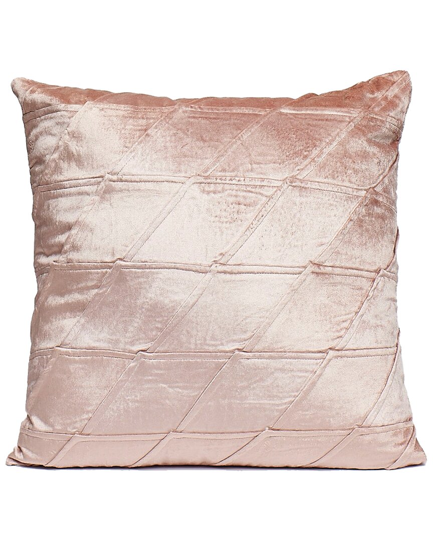 Harkaari Tilted Square Fish Scale Design Throw Pillow In Pink