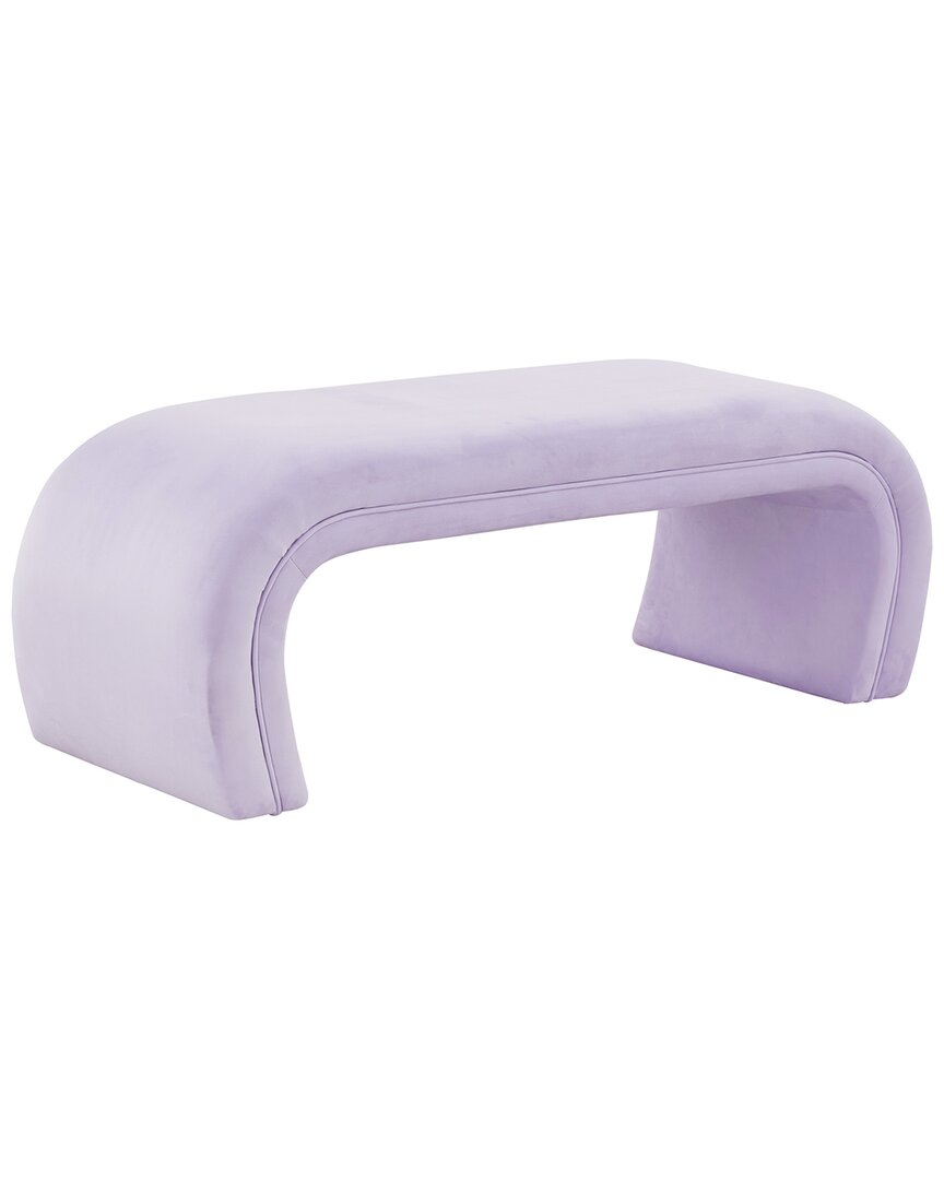Tov Furniture Kenya Velvet Bench In Purple