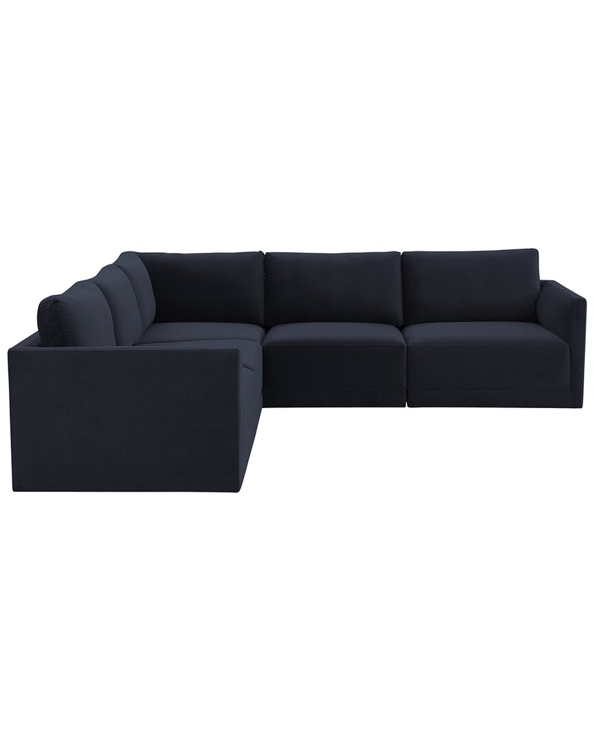 Tov Furniture Willow Modular L-sectional In Navy