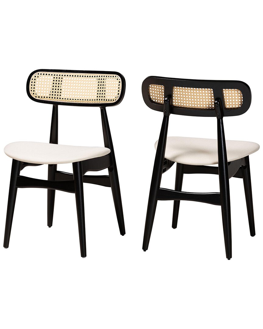 Baxton Studio Set Of 2 Tarana Mid-century Modern Dining Chairs