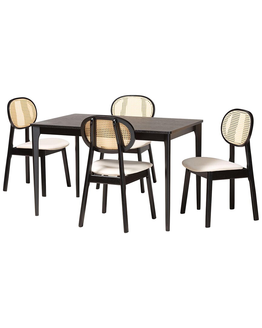 Baxton Studio Darrion Mid-century Modern 5pc Dining Set