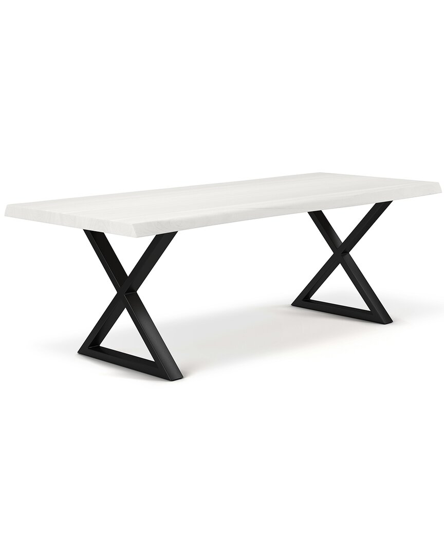 Urbia Brooks 116in X Base Dining Table In White
