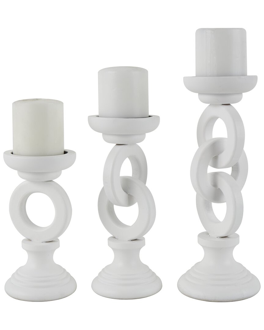 Peyton Lane Set Of 3 Chain Link Candle Holders