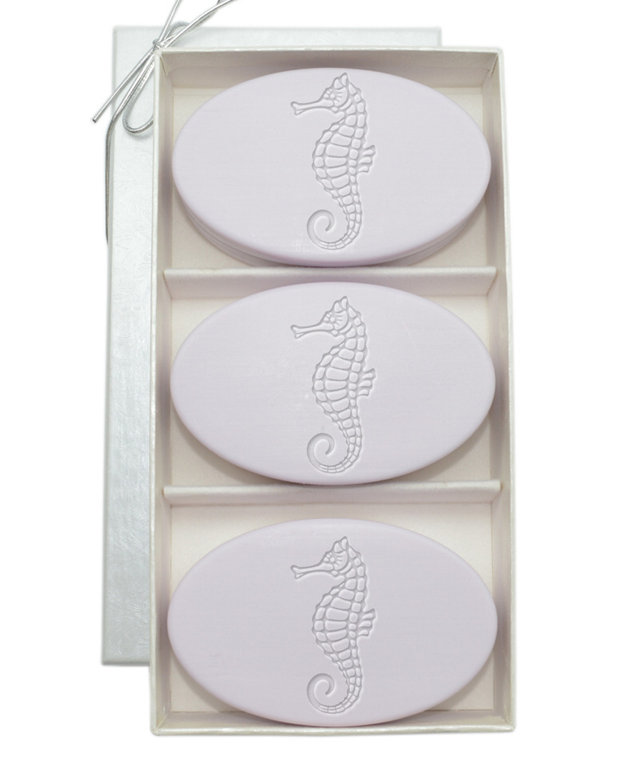 Carved Solutions 3pc Signature Spa Trio Bar Soap Set In White