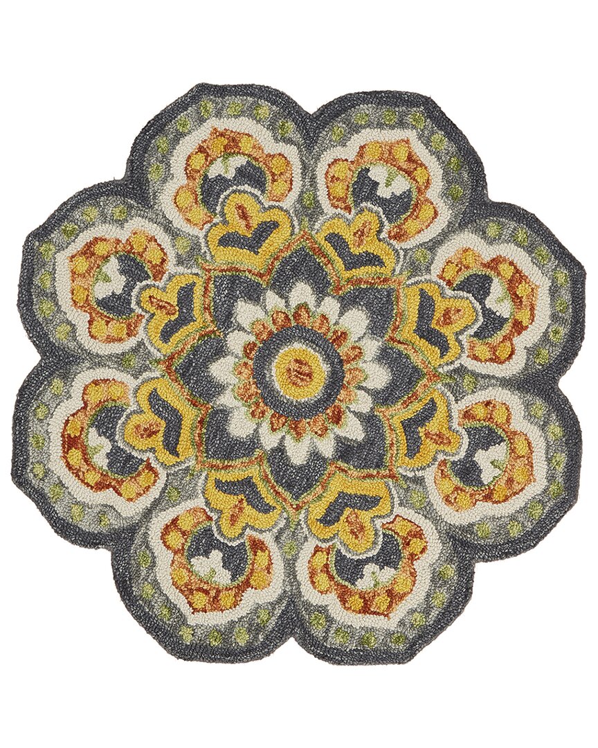 Lr Home Dazzle Wool Rug In Gray