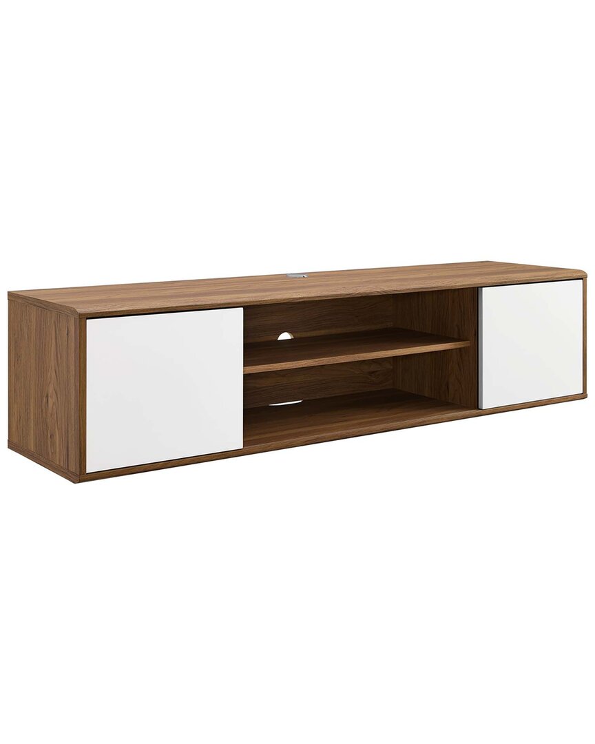 Modway Envision 60in Wall Mount Tv Stand In White