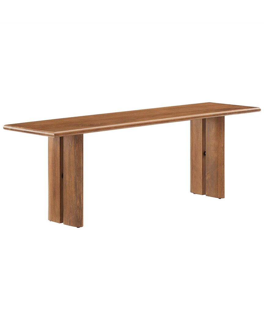 Modway Amistad 58in Wood Bench In Brown