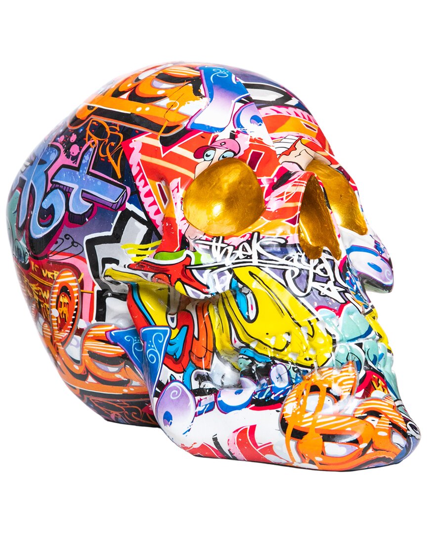 Interior Illusions Plus Street Art Skull - 10.5 Long In Multicolor