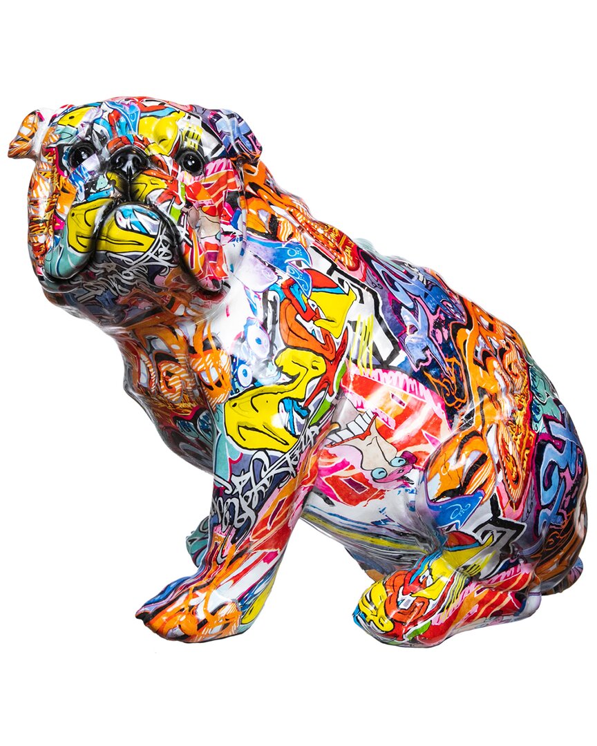Interior Illusions Plus Street Art Sitting Dog - 15 Tall In Multicolor