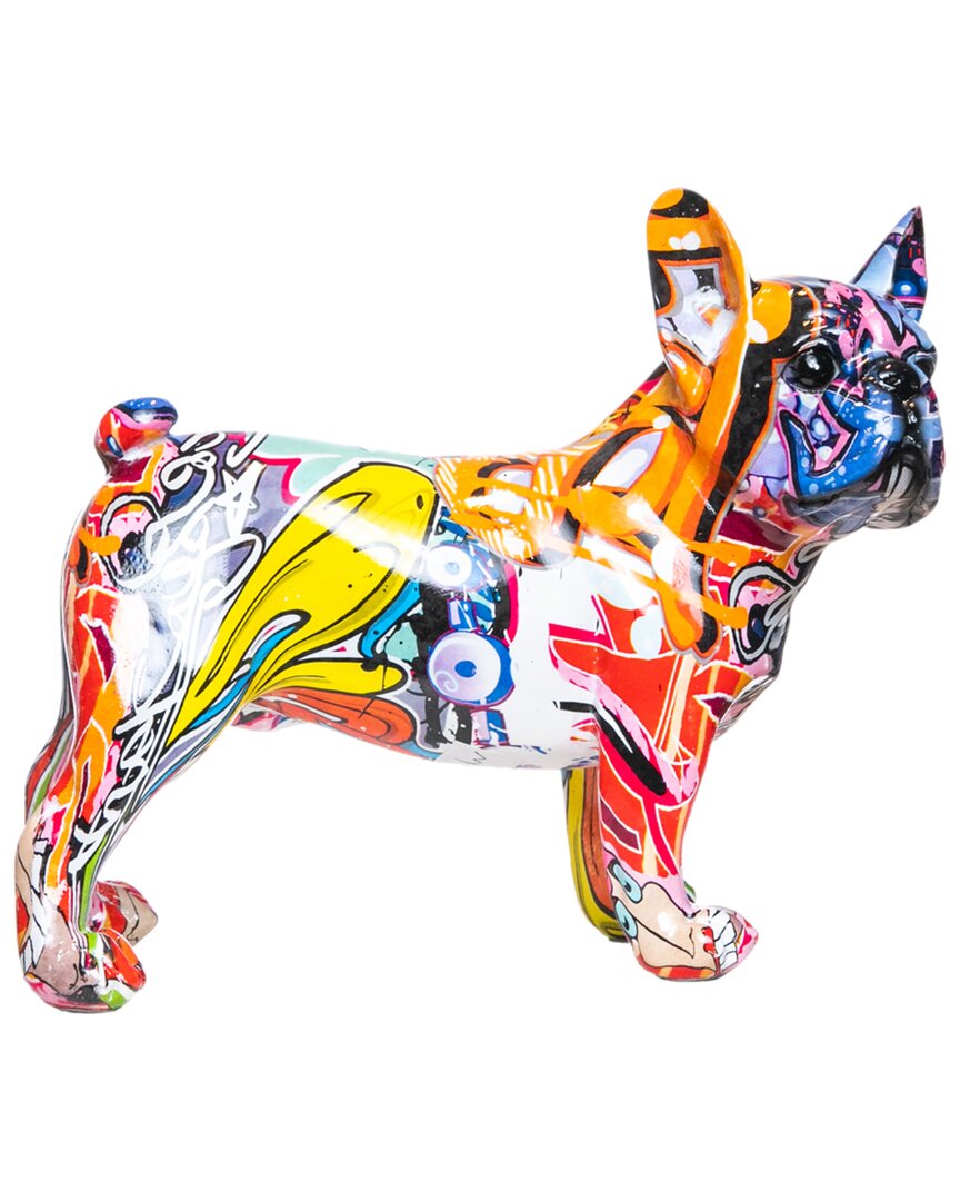 Interior Illusions Plus Street Art Bulldog Ears Up Dog - 9 Long In Multicolor